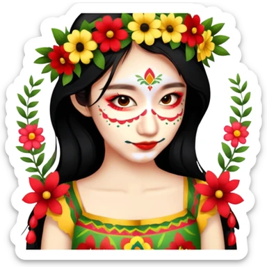 Flower-Crowned Dancer sticker