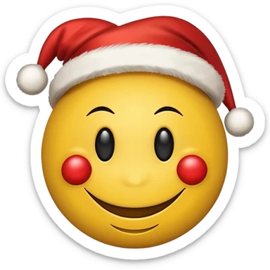 create a smiley emoji with christmas decorations sticker
