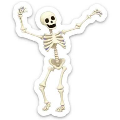 Dancing skeleton sticker