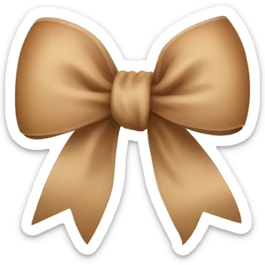 light brown bow sticker