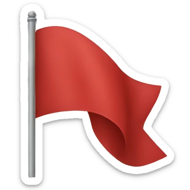 red flag facing right and left sticker