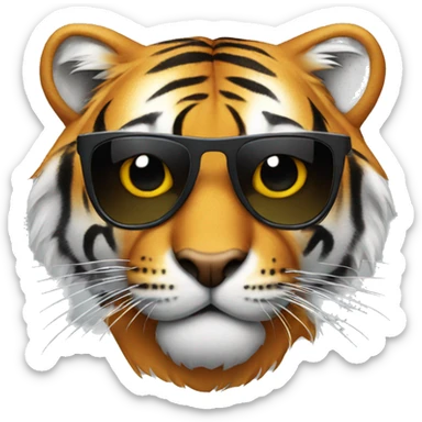 Tiger wearing sunglasses  sticker