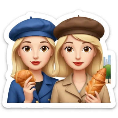 two bestfriends going to paris sticker