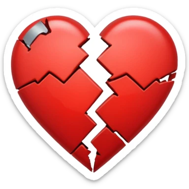 broken heart sticked together (divorce) sticker