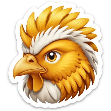 Chicken glare going super saiyan sticker