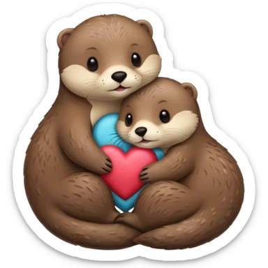loutre+coeur sticker
