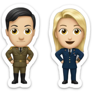 hitler et marine-le-pen sticker