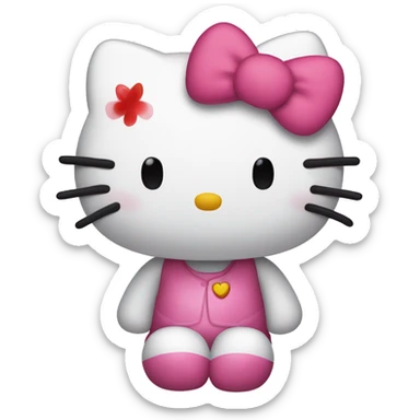 Hello kitty tirando beso  sticker