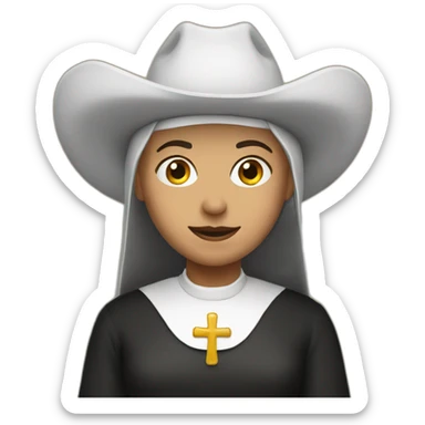 Cowboy Nun sticker