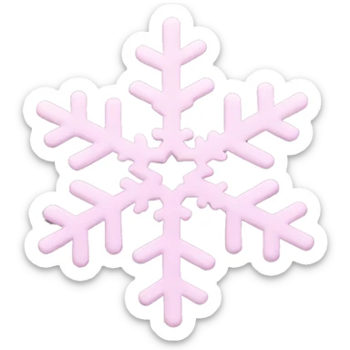 pastel pink snowflake   sticker