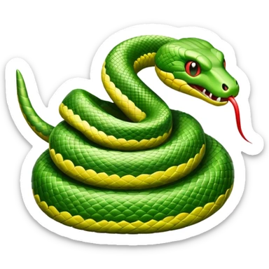 Dangerous snake sticker