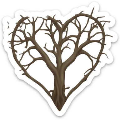 roots heart outline  sticker