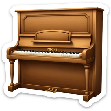wooden piano sticker