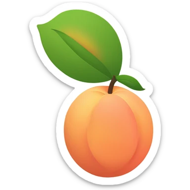 Peach logo sticker