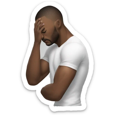 mma fighter holding his head in pain sticker