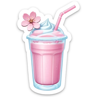 Pastel pink Cherry Blossom Sakura Slushie  sticker