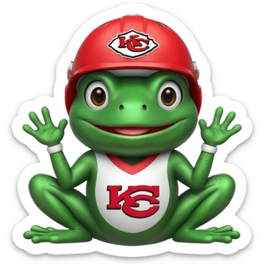 KC chiefs frog sticker