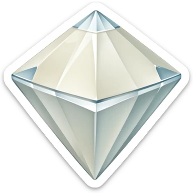 diamond shape carved from ivory. square tilted 45 degrees sticker