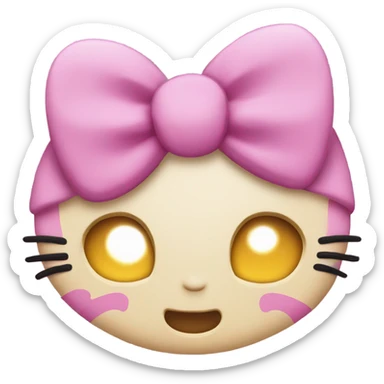 hello kitty face emoji mad  sticker