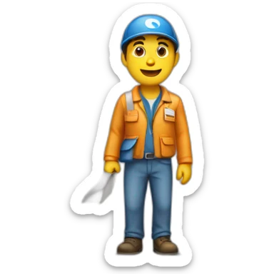 newspaper delivery boy sticker