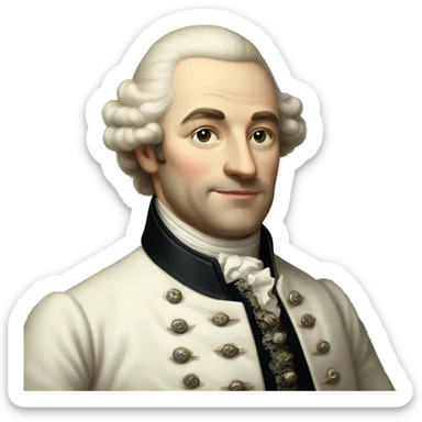 white aristocrat XVIII century sticker