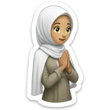 girl in hijab praying  sticker