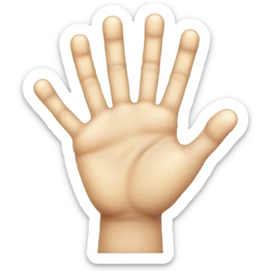 A 12 fingered hand with 5 eyes and a mustache  sticker