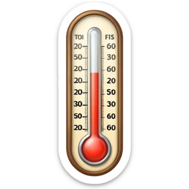 vintage thermometer sticker