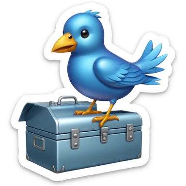 twitter with a toolbox sticker