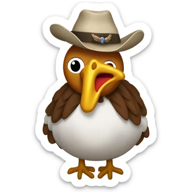 Toby Keith as a turkey sticker