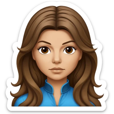 Fergie from Black Eyed Peas with long hair sticker