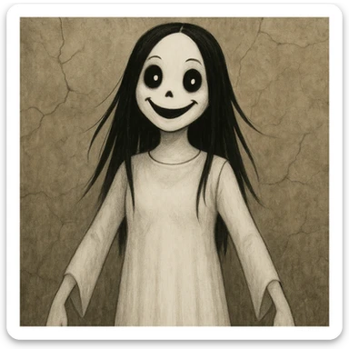 Make the character look happy, keeping the same style and background as the original image. sticker