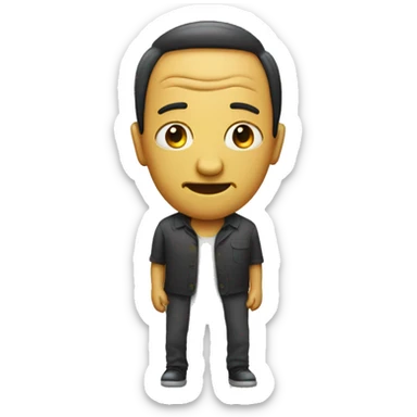 Two headed man sticker