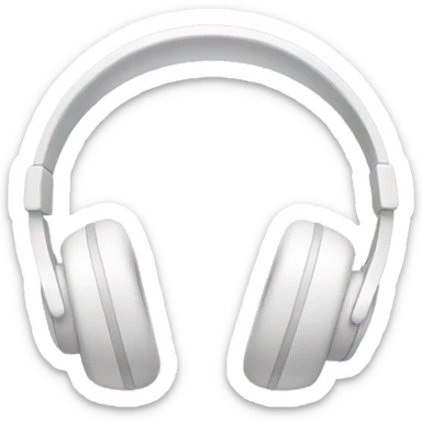 White headphones with pink bows sticker