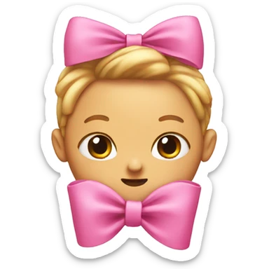 pink bow sticker
