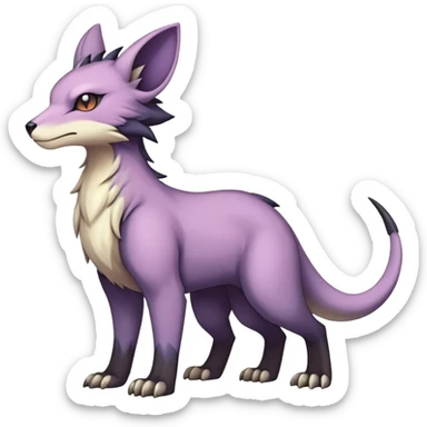 cool colorful dark pastel edgy fantasy animal hybrid Fakemon full body sticker
