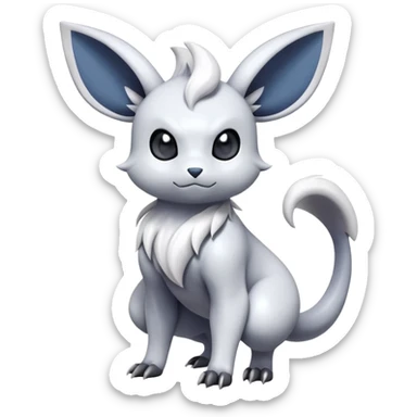 Mewostic-Absol-Minccino-Pokémon-Fakémon-hybrid-creature (full body) sticker
