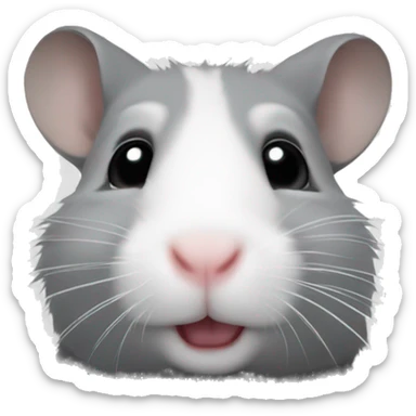 À hamster grey sticker