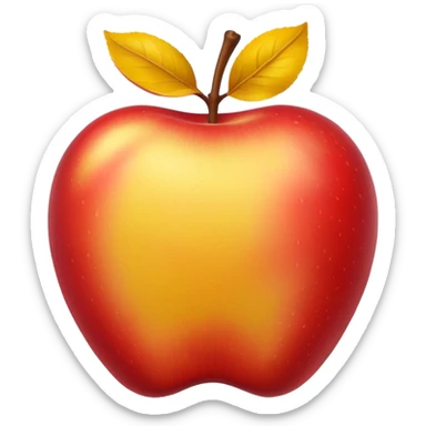 apple gala royal some yellow blush sticker