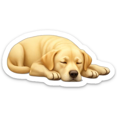 yellow labrador sleeping sticker