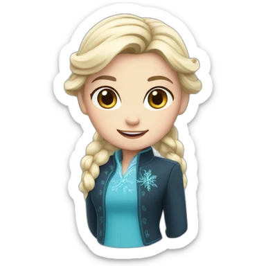 Elsa school uniform sticker