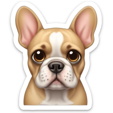 A little French bulldog with a tan type fur. Big pointy ears sticker