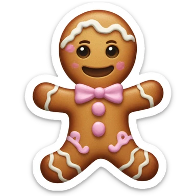 Pastel gingerbread man sticker