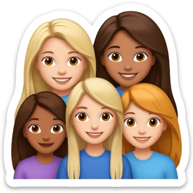 Girls trio bestiesemoji sticker