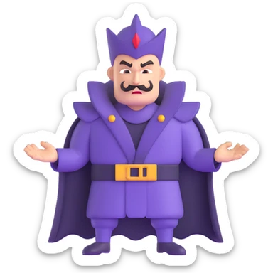 evil villain with dark powers sticker