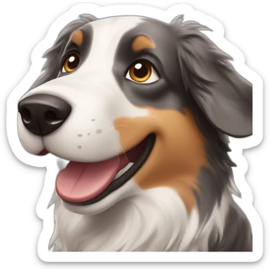 Happy Australian Shepard dog sticker