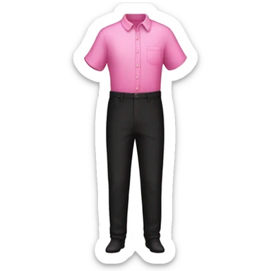 pink shirt and black pant  sticker