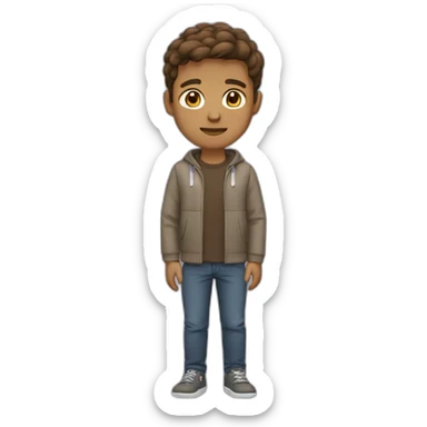 young man - tan skin - light beard - short brown hair - with laptop sticker