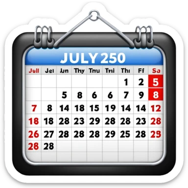 From July 15 to July 30 sticker