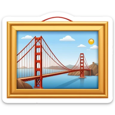 Cinematic Realistic Golden Gate Bridge Emoji sticker